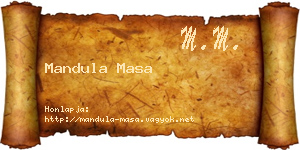 Mandula Masa névjegykártya