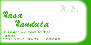 masa mandula business card